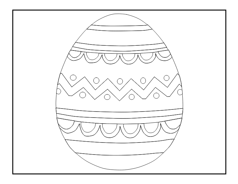 Decorated Easter Egg Coloring