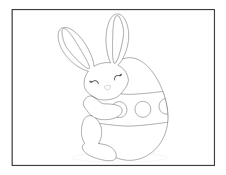 Bunny with Egg Coloring