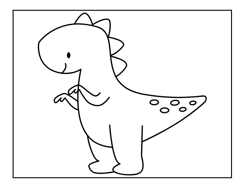 Baby dinosaur coloring