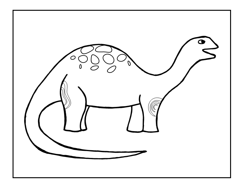 Happy dinosaur coloring
