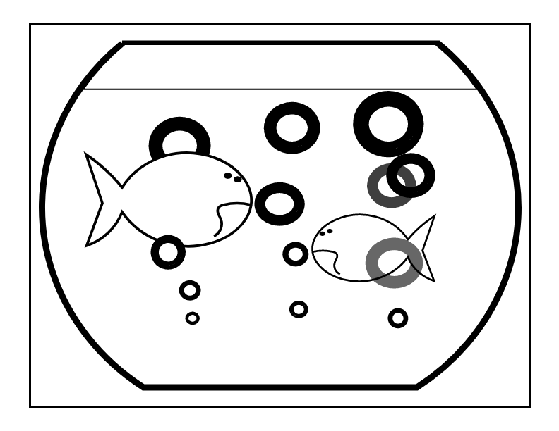 Fishes in a tank coloring