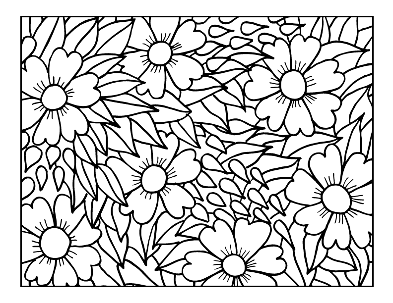 Floral background coloring