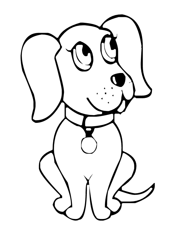 Cute little dog coloring