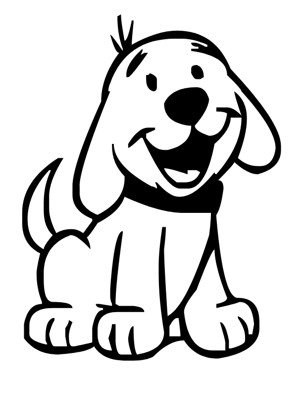 Happy dog coloring