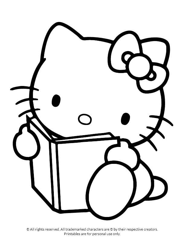 Hello Kitty reading book