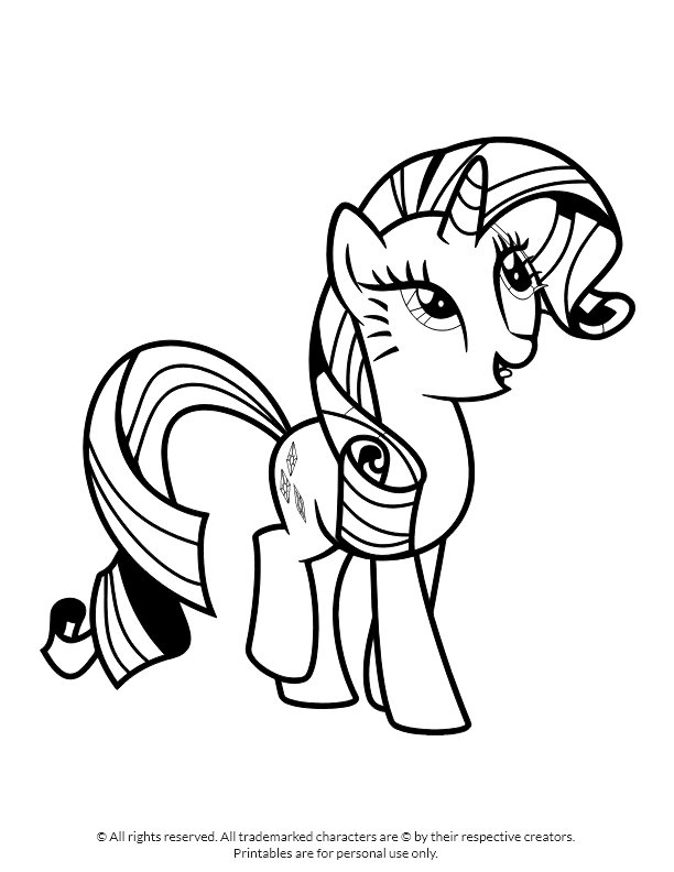 Rarity My Little Pony Coloring