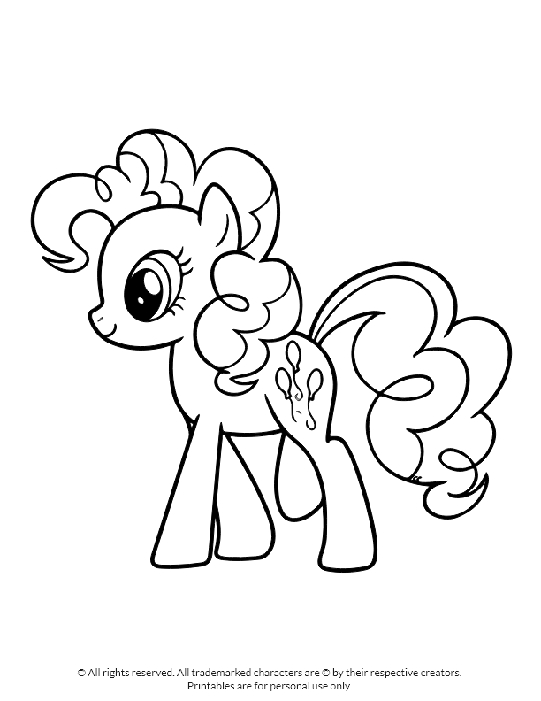 Pinkie Pie Little Pony Coloring