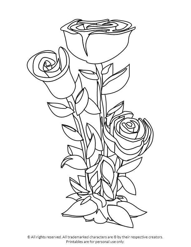 Three Roses Coloring