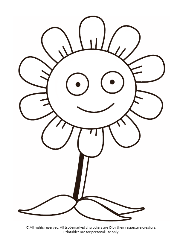 Sunflower face coloring